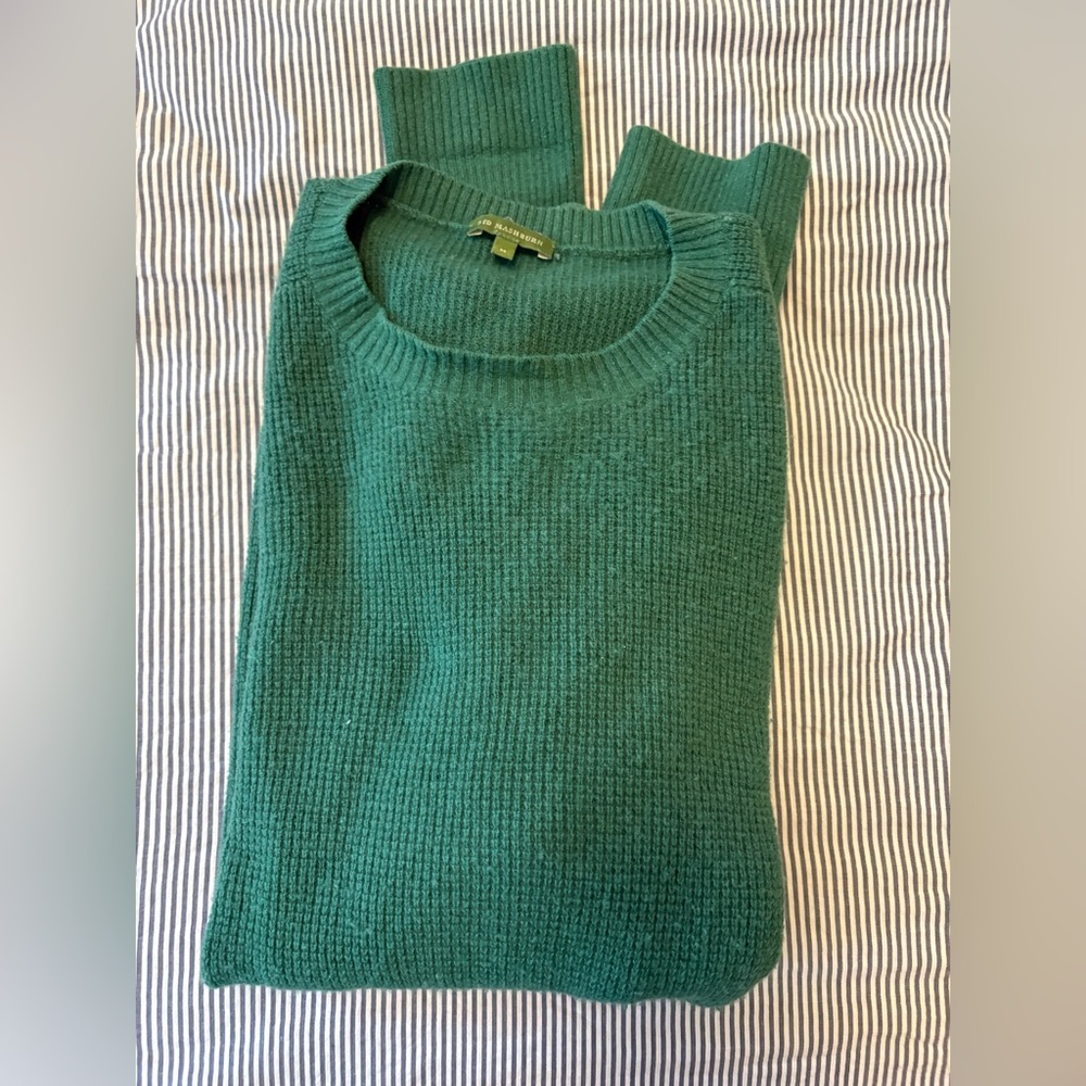 Sid Mashburn - Men’s Waffle-Knit 100% Cashmere Sweater - Green